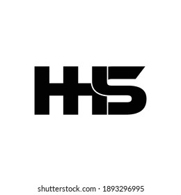 HHS letter monogram logo design vector