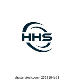 HHS logo. H H S design. White HHS letter. HHS, H H S letter logo design. 