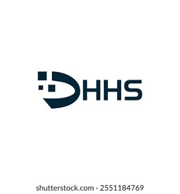 HHS logo. H H S design. White HHS letter. HHS, H H S letter logo design. 