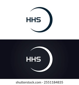 HHS logo. H H S design. White HHS letter. HHS, H H S letter logo design. 