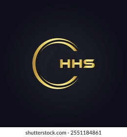 HHS logo. H H S design. White HHS letter. HHS, H H S letter logo design. 