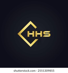 HHS logo. H H S design. White HHS letter. HHS, H H S letter logo design. 