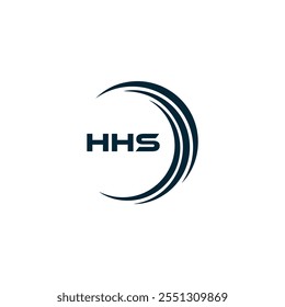 HHS logo. H H S design. White HHS letter. HHS, H H S letter logo design. 