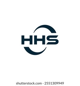 HHS logo. H H S design. White HHS letter. HHS, H H S letter logo design. 