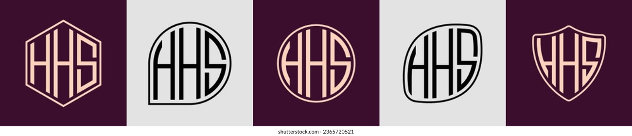 HHS modern initial monogram logo design vector. It will be suitable for which company or brand name start those initial.