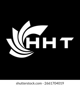 Diseño de letra HHT. Diseño de logotipo de tecnología de letras HHT sobre fondo negro. HHT Diseño de logotipo de monograma para un emprendedor y negocio
