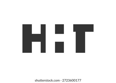 HHT Logo Design. Anfangsbuchstabe H H T fett Schriftstil für Tech-Startups, Beratung, Corporate Branding. Name des kreativen Unternehmens, Schlagzeilen, Typografie, trendige Logoart. Vektorgrafik.