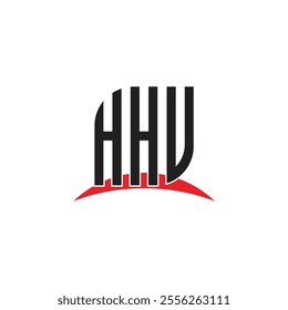 HHU letter logo design with white background in illustrator, vector logo modern alphabet font
