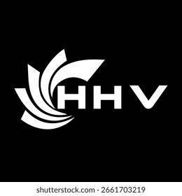 HHV diseño de la letra. Diseño de logotipo de tecnología de letras HHV sobre fondo negro. HHV Monogram diseño de logotipo para un empresario y negocio