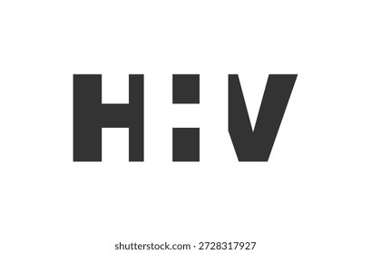 HHV logo design. Initial letter H H V bold font style for tech startups, consulting, corporate branding. Creative company name, headlines typography identity, trendy logotype. Vector illustration.