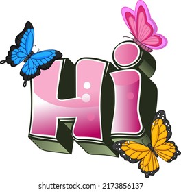 Hi Baby Funny t shirt and mug design vector illustration