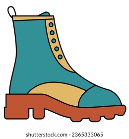 hi boots vintage vector illustration