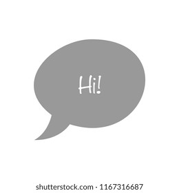 Hi chat bubble icon