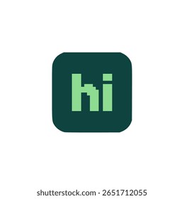 hi chat mensagem aplicativo móvel logotipo vetor ilustração modelo design