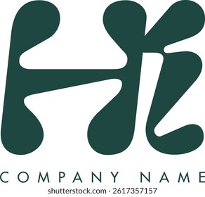 HI creative modern abstract letter logo vector design. Usable for your company or business and brand identity.