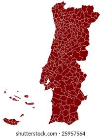 hi detailed map of portugal