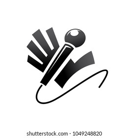hi five hand with microphone with waving wire vector illustration