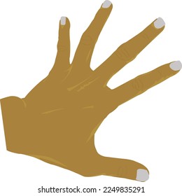 hi five left hand vector
