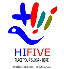 HI FIVE VEKTOR PLACE YOUR SLOGAN HERE