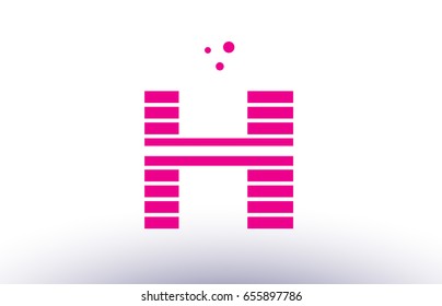 hi h i alphabet letter logo pink purple line stripe company design template creative abstract vector