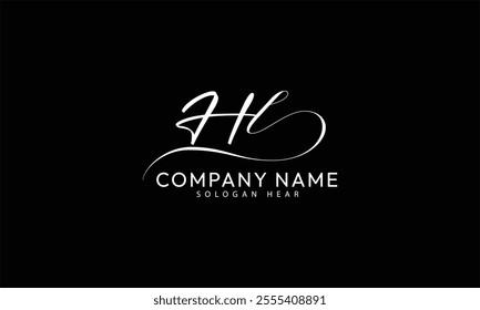  HI I H initial signature logo template vector