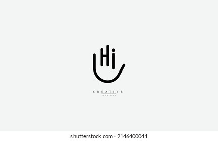 HI Hand Vector Logo Design