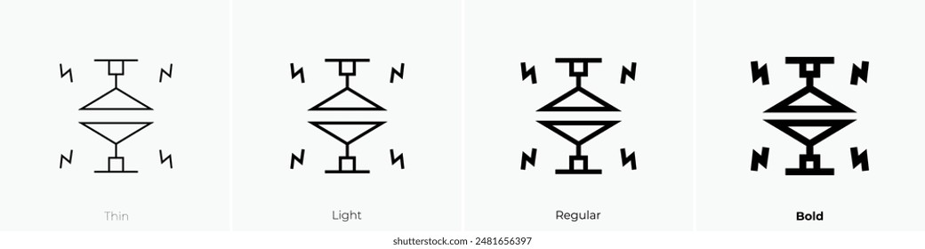 hi hat icon. Thin, Light Regular And Bold style design isolated on white background