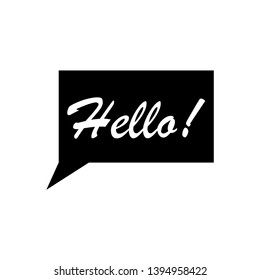 Hi, Hello. Banner, speech bubble, poster and sticker concept with text Hello. Vector Illustration.