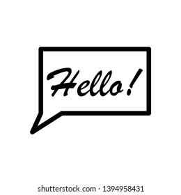 Hi, Hello. Banner, speech bubble, poster and sticker concept with text Hello. Vector Illustration.