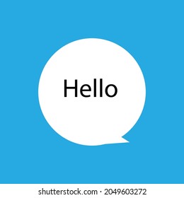 Hi, Hello. Banner, speech bubble, poster and sticker concept with text.  Vector Illustration