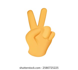 Hi, hello, Victory Emoji Hand Gesture Icon Illustration Sign. Thumb up and sign v with finger. Hippy Sign Peace Vector Symbol Emoticon