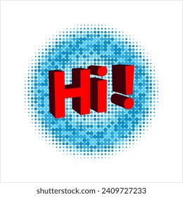 Icono Hi, Icono Hello, Saludo, Saludo Amigable, Atención Atraer Gesture Vector Ilustración de Arte