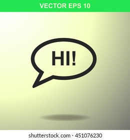 Hi icon. Illustration for business.