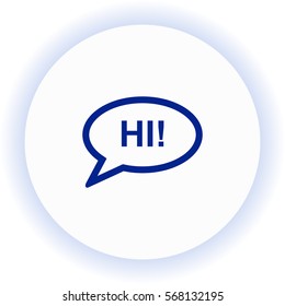 Hi  icon. Vector design.
