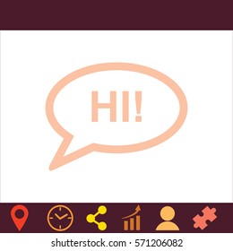 Hi  icon. Vector design.