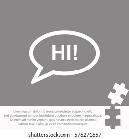 Hi  icon Vector design.