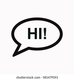 Hi  icon Vector design.