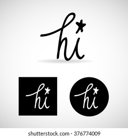 Hi icon Vector EPS10, Great for any use.