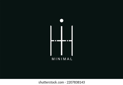 HI or IH Abstract initial monogram letter alphabet logo