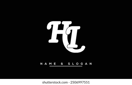 HI, IH Abstract Letters Logo Monogram