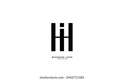 HI, IH, H, I, Abstract Letters Logo Monogramme