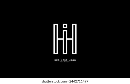 HI, IH, H, I, Abstract Letters Logo Monogramme