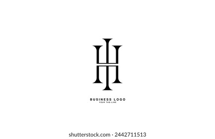 HI, IH, H, I, Abstract Letters Logo Monogramme