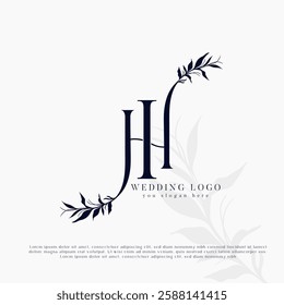 HI, IH Initial Wedding Logo Monogram