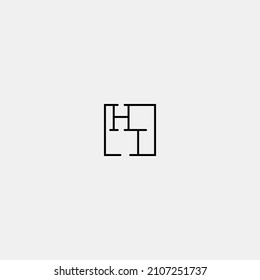 HI-Logo im Linienkonzept in hochwertigem professionellem Design, das für Unternehmen am besten geeignet ist