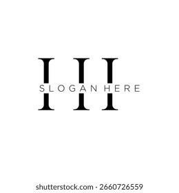 HI logotipo do monograma inicial com design de estilo empresarial