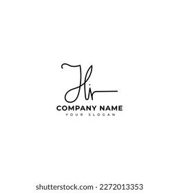 Hi Initial signature logo vector design