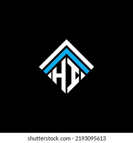 Logotipo de letra HI diseño creativo con gráfico vectorial, logotipo HI simple y moderno.
