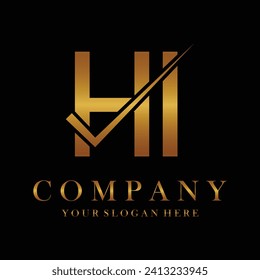 HI Letter Logo Design Template Vektor. Creative Initials Brief HI Logo Konzept.