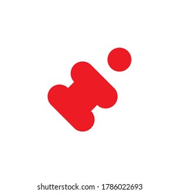 vector de diseño de logotipo de letras HI